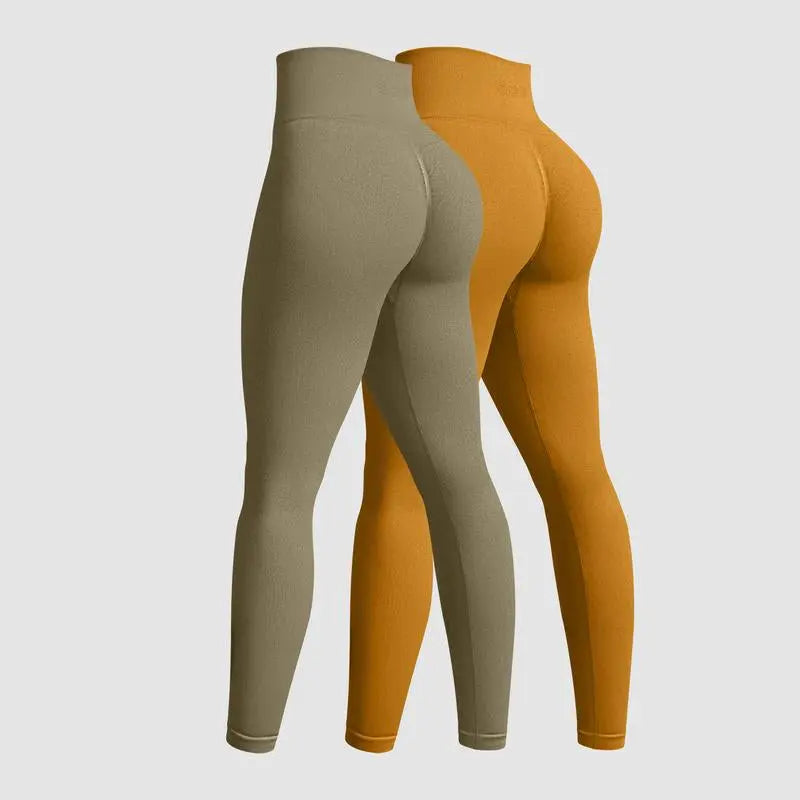 OQQ Women'S 2 Piece Yoga Legging Seamless Workout High Waist Butt Liftings Athletic Leggings